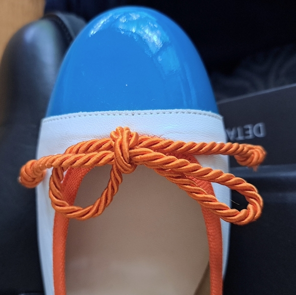 Ballerette COLONNA Leather Multicolor Toe Cap Ballet Flats - EU 37 / US 6.5 - Picture 11 of 13